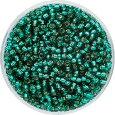 Produktbild von Rocailles Silbereinzug petrol 2,6 mm 17 g