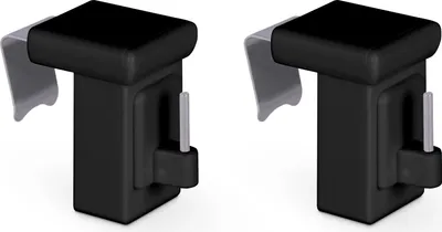 Image de Supports de serrage pour tringles de vitrage "Basic" ( noir ) pack de 2