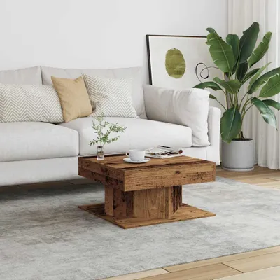 Produktbild von “2026 Modern“ Couchtisch Altholz-Optik 55x55x30cm Holzwerkstoff - Designermöbel 898202 - Couchtische
