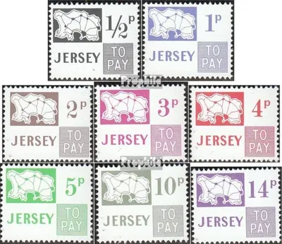 Produktbild von Briefmarken GB - Jersey 1971 Mi P7-P14 (kompl.Ausg.) postfrisch Portomarken