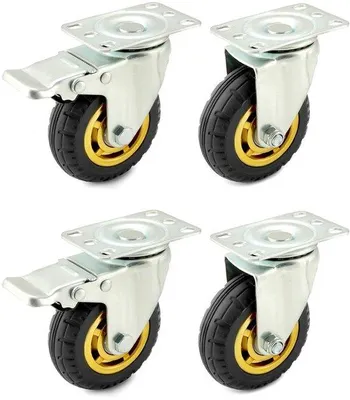 Productafbeelding van Zware wielen voor meubeltransport en industriële toepassingen - diameter 100 mm - draagvermogen tot 70 kg per wiel