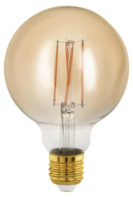 Zdjęcie produktu dla Żarówka LED - kolor bursztynowy - szkło - E27 - możliwość ściemniania