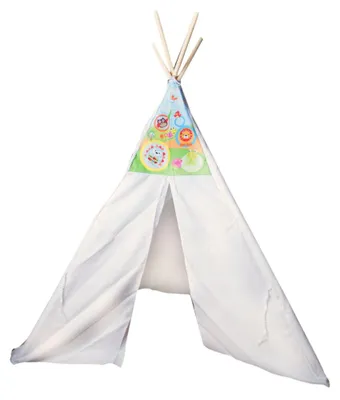 Zdjęcie produktu dla LEAN Toys 9505 Namiot dla dzieci typu teepee, biały
