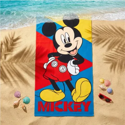 Produktbild von Disney Mickey Maus Kinder Mikrofaser Strandtuch Badetuch XL 70x140 cm