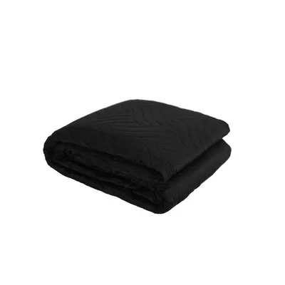 Obrázek produktu pro Elegantní jednobarevné přehozy na postel, přehoz na pohovku ze 100% polyesteru 140x210 cm černý