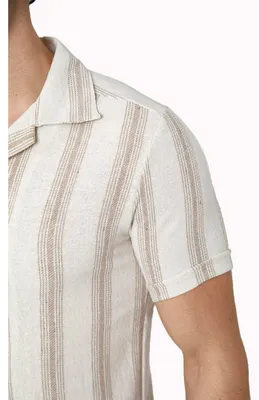 Produktbild von Megaman Herren Freizeit-Hemd Stretch Kurzarm Hemden | Beige | Large