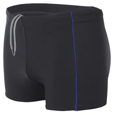 Produktbild von Aquarti Herren Badehose Kurz mit Kontrastpaspel, Farbe: Schwarz / Blau, Größe: 3XL