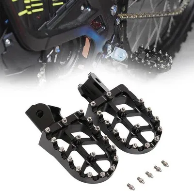 Obrázek produktu pro Široké CNC hliníkové stupačky, černé, pro motocykl