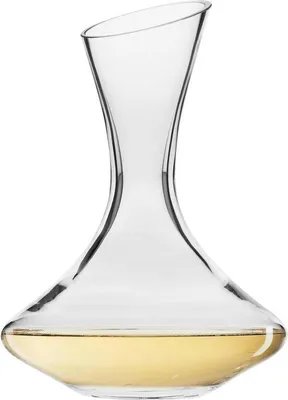 Obrázok produktu pre Sklenená karafa na víno, šikmá karafa na víno 750 ml, ručne vyrobená, sklo, moderný a elegantný dizajn, súprava na víno, vyrobené v Európe