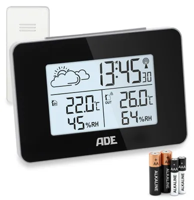 Productafbeelding van Digitaal weerstation draadloos met buitensensor en luchtvochtigheidsmeter