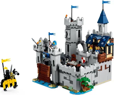 Produktbild von LEGO® Creator – 3-in-1 Ritterburg im Mittelalter | Burg zum Umbauen mit Ritter, Drache & Schmiede | Kreatives Bauspielzeug für Kinder - 31168 1371 Teile