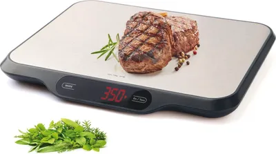 Produktbild von Tischwaage, Küchenwaage 15 kg, Edelstahl, extragroße Wiegefläche
