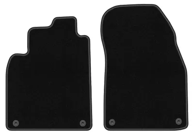 Obrázok produktu pre Predné velúrové koberce pre: Saab 9-3 II Y3SF 2002-2014 (kombi/sedan) – 2 ks, čierne, na mieru – Wielganizator BASIC