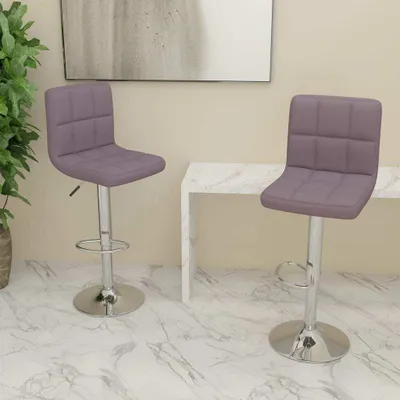 Immagine prodotto di The Living Store Sgabello da bar 2 pezzi. Tessuto taupe