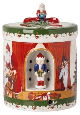 Produktbild von Villeroy & Boch Christmas Toys Geschenkpaket groß rund: Santa bringt Geschenke 17x17x21,5cm