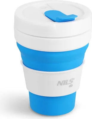 Immagine prodotto di Tazza pieghevole in silicone, 475 ml, blu