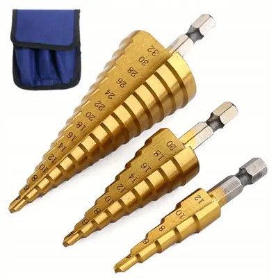 Produktbild von SilverTools HSS Stufenkegelbohrer-Set 4-32 mm 3-teilig