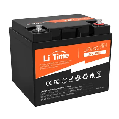 Image de Batterie LiFePO4 12 V 50 Ah 640 Wh Max. 15 000 cycles Stockage d'électricité pour camping-car, bateau, installation solaire, hors réseau