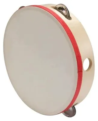 Zdjęcie produktu dla Tamburyn drewniany 20 cm instrument muzyczny dla dzieci