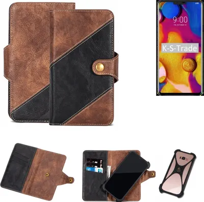 Produktbild von K-S-Trade Handy Hülle Schutz Hülle Schutzhülle Bookstyle Case kompatibel mit LG Electronics V40 ThinQ Handy Cover Hülle Schutztasche 1x