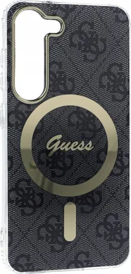 Produktbild von Guess Hardcase 4G MagSafe Tasche für Samsung Galaxy S23, Schwarz