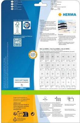 Obrázek produktu pro HERMA 8632, Bílá, Papír, Laserová/inkoustová tiskárna, Matný, Permanentní, Zaoblený obdélník
