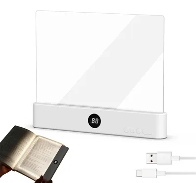 Image de Lampe de lecture plate avec minuterie, panneau LED intelligent, lampe de lecture avec 3 couleurs
