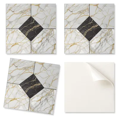 Imagen del producto de Azulejos de vinilo autoadhesivos con un elegante diseño de mármol, de 20 x 20 x 20 cm