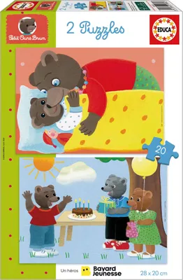 Produktbild von EDUCA Puzzle Petit Our Brun 2x20 Stü ck