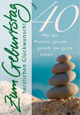 Produktbild von 40 Geburtstag  Glückwunschkarte im Format 115x17cm mit Umschlag