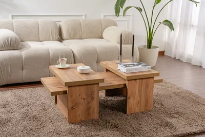 Produktbild von Skye Decor, Sanctuary - Atlantic Pine, Couchtisch, Atlantische Kiefer, 100 % melaminbeschichtete Spanplatte, 110 x 45 x 41,5