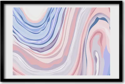 Produktbild von Bild 60x40 MDF-Rahmen, Wandkunst abstrakte Wellen