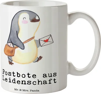 Produktbild von Mr. & Mrs. Panda Teepott Postbote Leidenschaft - Weiß - Geschenk, Postler, Tasse, Kaffeebecher, Kaffeetasse, Briefzusteller, Teetasse, Briefträger, Becher