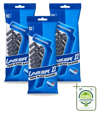 Produktbild von 3 x Laser 2 Einwegrasierer für Männer - Großpackung - 3 Stücke