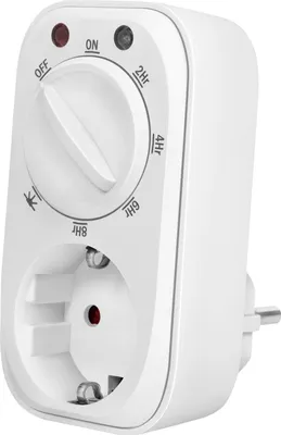Produktbild von LogiLink Mechanische Zeitschaltuhr mit Dämmerungssensor IP20 weiß