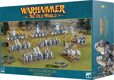 Obrázok produktu pre Games Workshop High Elf Realms Battalion, Zberateľská akčná figúrka, Kartová hra