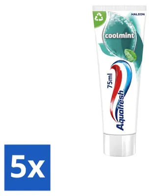 Produktbild von 5 x Aquafresh Coolmint Tandpasta - 75 ml - Vorteilspackung - 5 Stücke