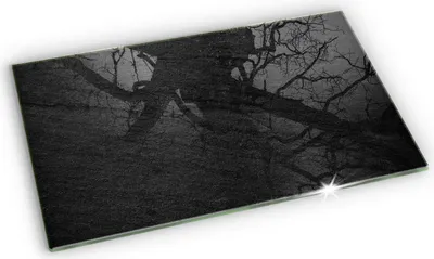 Produktbild von Grabkerze Untersetzer Glastafel Gummifüße Motiv - 52x30 cm - Felsstruktur