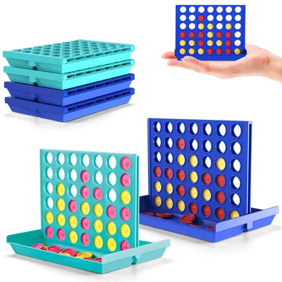 Produktbild von Mini 4 gewinnt Spiel, kompakt, bunt, 4 Spielsteine in einer Reihe, für Kinder