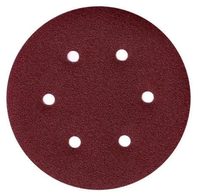 Produktbild von Schleifpapier 150 mm mit 6 Löchern, Körnung 40-180, 60 Stück