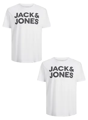Produktbild von JACK & JONES 2er Pack T-Shirt Plus Size Rundhals Kurzarm Shirt Übergrößen  Größe: 4XL