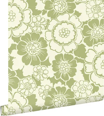 Produktbild von ESTAhome Tapete Retro Blumen Grün 50 x 900 cm