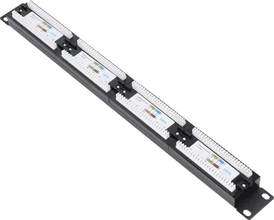 Zdjęcie produktu dla 24-portowy panel krosowy Cat6 Wytrzymały panel krosowy RJ45 do przełącznika Gigabit Ethernet