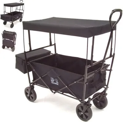 Produktbild von faltbarer Bollerwagen Strandwagen Gerätewagen Kinderwagen Handwagen 56600 schwarz