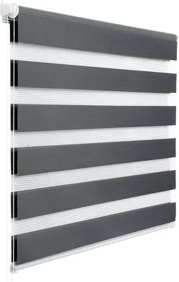 Produktbild von WOLTU Doppelrollo Klemmfix ohne Bohren Dunkelgrau 70Bx120Hcm verdunkelnd Rollos