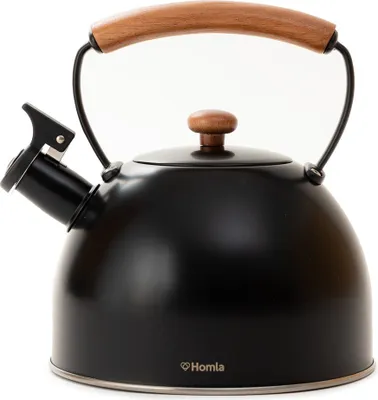 Produktbild von Teekanne Kaffee Wasserkocher mit Holzgriff  VIRGEN schwarz mit Holzgriff 2,5 l HOMLA