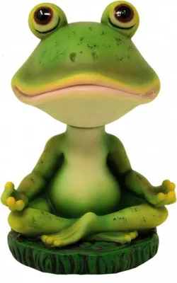 Produktbild von Dekofigur Yoga Wackelkopf Grün 10cm Polyresin