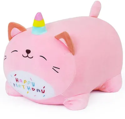 Image de Azomor® : une adorable peluche licorne festive, idéale comme cadeau d'anniversaire ou comme décoration