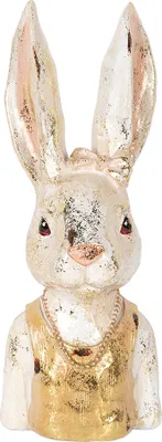 Obrázek produktu pro Clayre & Eef dekorativní figurka králíka 29 cm bílý plast