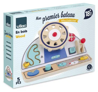 Image de Vilac mon premier bateau - tableau d'activités en bois